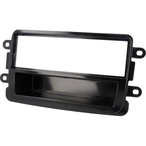 Support Autoradio 1Din compatible avec Dacia ap12 -Noir brillant avec vide-poche