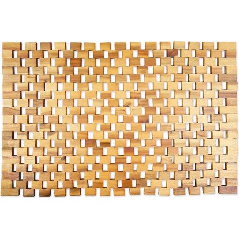 WOHNDIRECT alfombra de baño DUSCHVORLEGER - 1 unidad 60x100 cm, naturaleza