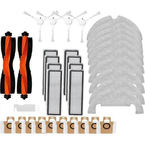 Filtre pour aspirateur brosse pour aspirateur Filtre de brosse pour aspirateur filtre de avec Xiaomi Robot Aspirateur X10 Robot Aspirateur Main Side Brosse HEPA Filtre Serpillière Cloth Sac à poussièr (1/5)