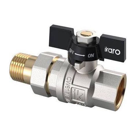 VALVOLA A SFERA IKARO MF CON BOCCHETTONE A FARFALLA Misura: 1"  DN 25  PN 40