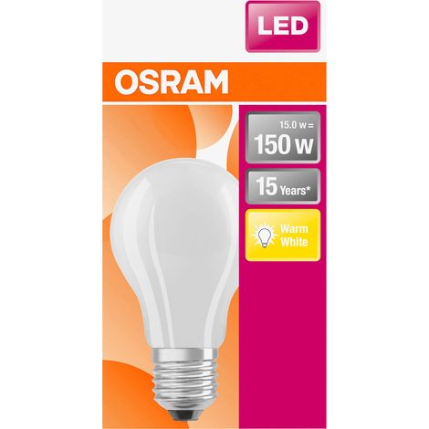 OSRAM LED-Lampe Sockel: E27 Warm White 2700 K 16 W Ersatz für 150-W-Glühbirne LED Retrofit CLASSIC A (1/3)