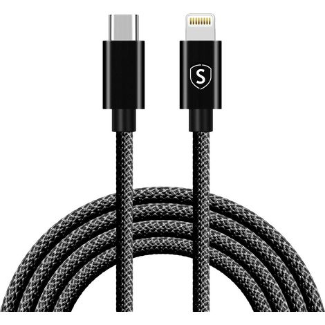 Usb C Auf Lightning Kabel 20 W 2 M Schwarz