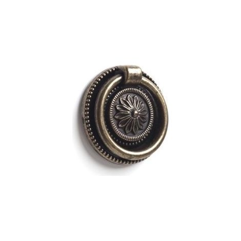 Anilla en zamak con acabado cuero, dimensiones: 38x38x9mm, Ø: 38mm - (1/5)
