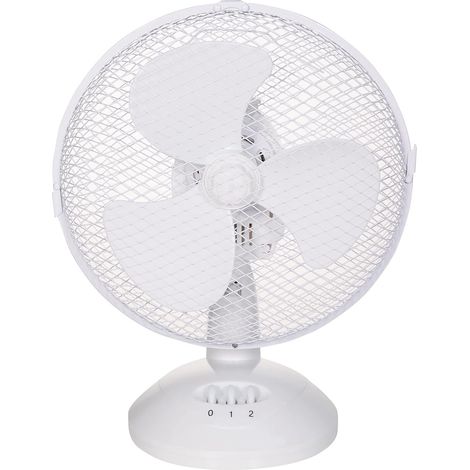 JeiibrZui Tischventilator – 23 cm – 2 Geschwindigkeitsstufen – Weiß – Tragbare Kühlung mit 90°-Oszillation für Schlafzimmer und Büro – Leiser Betrieb – 1,5 m Kabel (1/5)