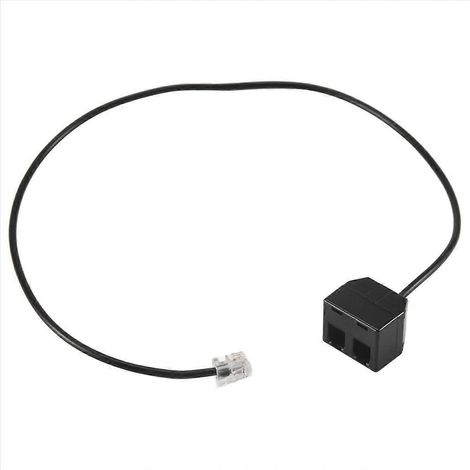 Câble adaptateur téléphonique RJ9 4P4C mâle vers 2 ports femelles (1/5)