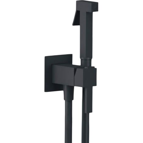 Miscelatore idroscopino bidet incasso nero opaco quadrato