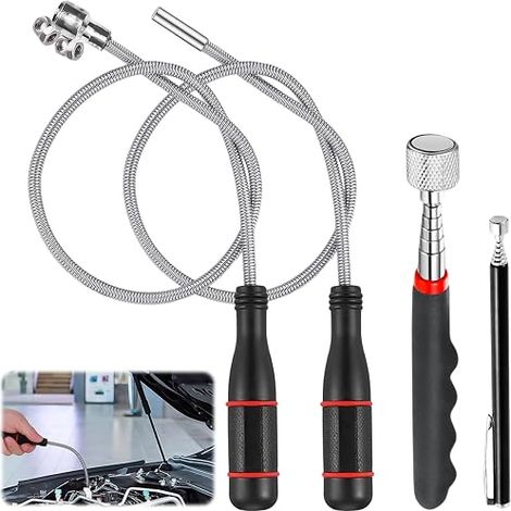 Telescopic Magnet, Flexible Magnetic Pick Up Tool Auto Mechanical Magnet for Picking Up Small Parts, Metal Objects, Car Parts (1/5)