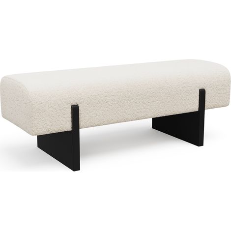 Banc en tissu bouclette crème VOG
