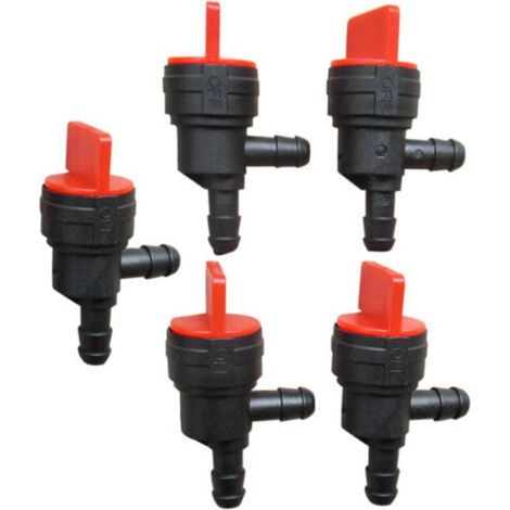 5PCS Tondeuse à Gazon 1/4" Vanne de Carburant à 90 Degrés Raccord d'Arrêt d'Essence- (1/3)