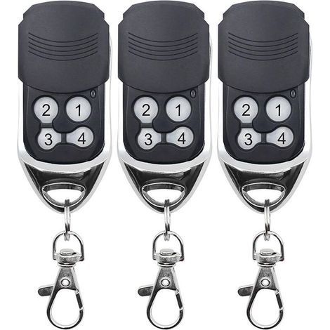 433MHz Telecommande Universelle Portail,Telecommande Camé Porte de Garage de Remplacement, Super Copie, Code Fixe, Code Roulant, Applicable à Télécommande DOORHAN MOTORLIN,3pcs