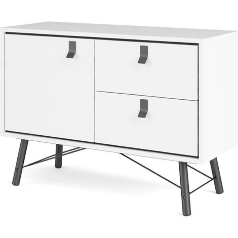 Rye Sideboard 1 Tür, 2 Schubladen mattweiss.