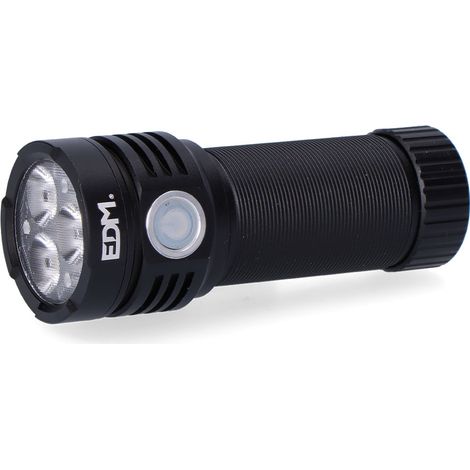 Wiederaufladbare Taschenlampe mit 3 LEDs, 30 W, 4 Modi, IP54  EDM 36406