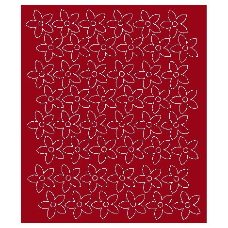 Flores adhesivas para ventanas de 3 cm, 48 unidades, rojo oscuro mate