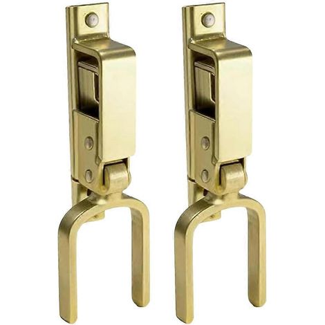 Lot de 2 loquets de portail robustes à verrouillage automatique d'une seule main pour ferme, ranch et jardin, en acier antirouille, installation facile