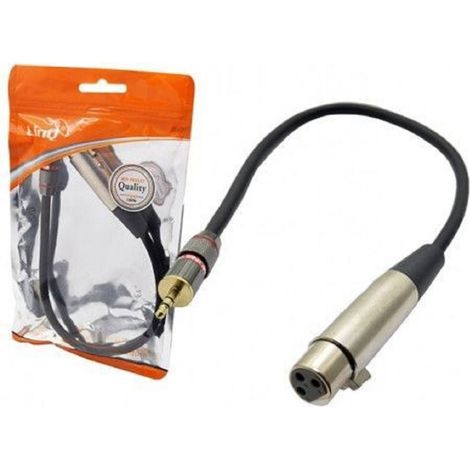 Linq - Cavo Adattatore Audio Da Jack 3,5 Mm Maschio A Xlr Femmina Per Microfono Kl-9242 -