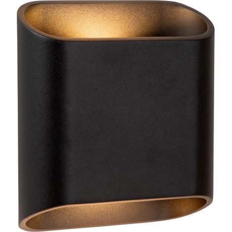 Lucide ATILA - Wandleuchte Innen/Außen - LED Dim. - 2x5W 2700K - IP65 - Schwarz