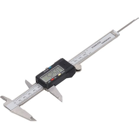 Pied à coulisse numérique électronique, outil de mesure à vernier, acier inoxydable, écran LCD, pouces, métrique, haute précision 0-150 mm (1/5)