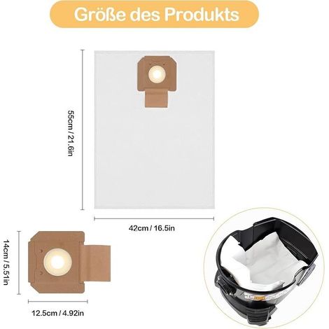Beutel für Bosch GAS 35 L AFC, GAS 35 L SFC+ und GAS 35 M AFC Staubsauger, 2607432037 (6) (1/5)