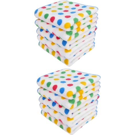 torchons en microfibre doux et absorbants à motif à pois