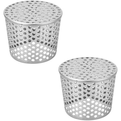 RHG 2 Pièces Crapaudine De Gouttière Acier Inoxydable Argenté Protege Gouttiere 100-93 mm Adaptées Aux Tuyaux De Descente Et Aux Gouttières Gardez Votre Cour Propre Et Bien Rangée (1/4)