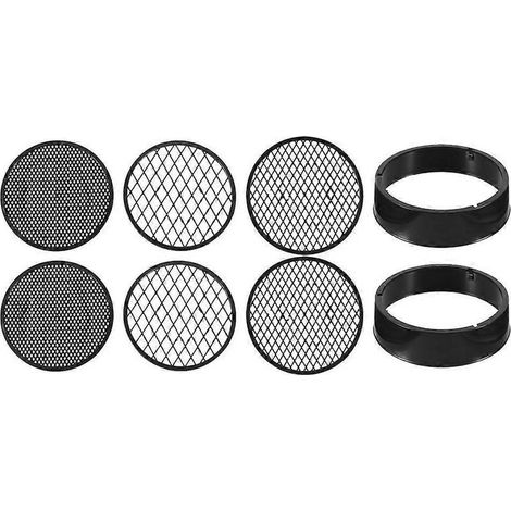 Ensemble de 2 tamis à mailles (8 pièces) pour jardin, outil de jardinage, tamis à terre-11.20X11.20X3.00CM-Black (1/4)