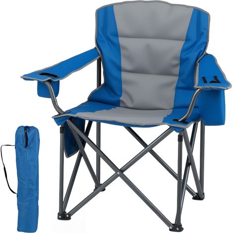 Oversized Folding Camping Chair with Cooler Pouch, Cup Holder (1/2)