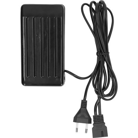 3-Port-Fußpedal für Nähmaschinen mit Anti-Rutsch-Funktion, Schwarz – Ersatz-Fußanlasser für den Heimgebrauch, EU-Stecker 220 V (1/5)