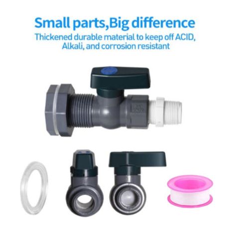 Kit d'Adaptateur de Robinet pour Récupérateur d'Eau de Pluie – Raccord PVC 3/4" – pour Tonneau, Réservoir, Piscine – 1 Pièce (1/3)