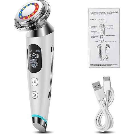 RF-Lifting-Radiofrequenz-Gesichtsmassagegerät mit EMS-Mikrostromen für straffende Haut, Gesichtsmassage und Schönheitspflege – JIT-L1926-WH (1/5)