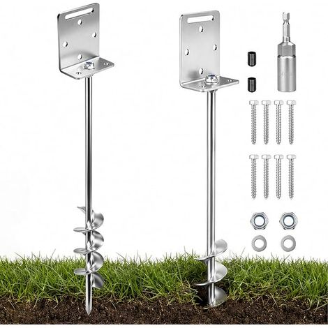 Steel Pegs, Trampoline Ground Pegs, Pegs for Camping 46cm, Ground Screw for Outdoor Camping Picnic Hiking Fishing (1/3)