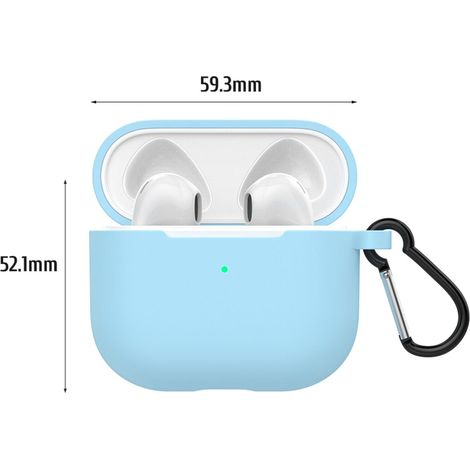 Étui de protection AirPods 3 avec mousqueton, coque silicone antichoc pour écouteurs 2021 (1/3)