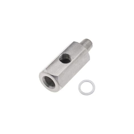 Adaptateur en T Sollbry M12x1,5 1/8 NPT pour capteur de pression d'huile, raccord de durite turbo DIY - Acier inoxydable (1/4)