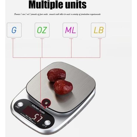 Balance électriques 3kg/0.1g Échelles de Cuisine numériqueavec écran LCD Balance de Aliments pour Bijoux/thé/perles/café (1/4)
