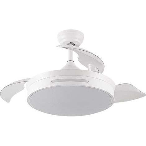 Ventilatore dc 72w micene white 3 pale transp. 108d 6 velocità 7200lm 3 colori con telecomando, intensità regolabile, memoria e timer.25 (1/4)