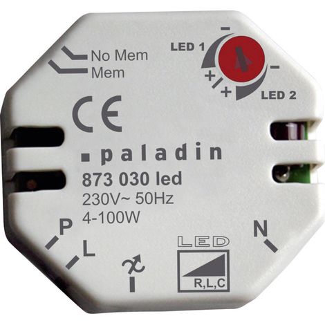 Müller 873030 Unterputz Dimmer Geeignet für Leuchtmittel: LED-Lampe Weiß
