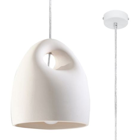 Lámparas colgantes Bukano blanco cerámica 1xE27 25cm Sollux (1/2)