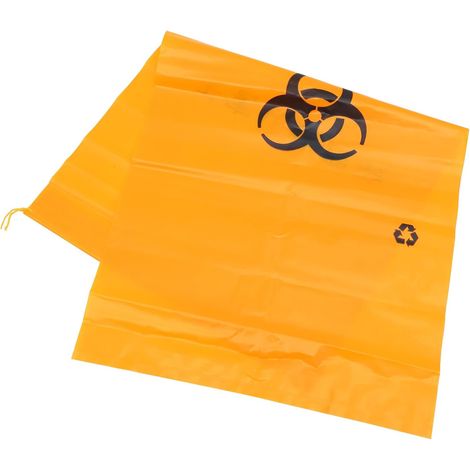 Sac sanitaire dégradable en polyéthylène orange GARVALON (1/5)