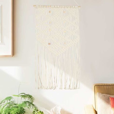 vidaXL Adorno de pared de macramé algodón 40x80 cm (1/5)