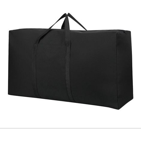 Juego de 2 bolsas de almacenamiento plegables hechas de tela Oxford impermeable con asas y cremallera – para ropa, edredones, mantas y mudanzas (1/5)