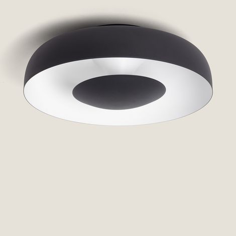Plafonnier LED 20W Métal Duval Noir