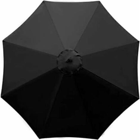 (Black) Garden Parasol, Stand Not Included, Beach Umbrella, Garden Shed, Suitable for Balconies, Terraces, Decks, Swimming Pools (Diameter 3m)