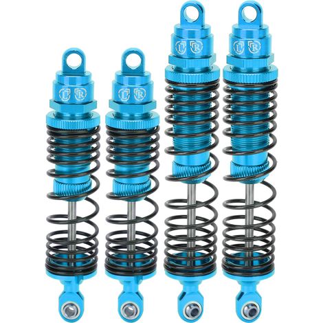 Lot de 4 amortisseurs avant et arrière en métal pour voitures RC TRAXXAS / SLASH 1/10 (bleu) (1/5)