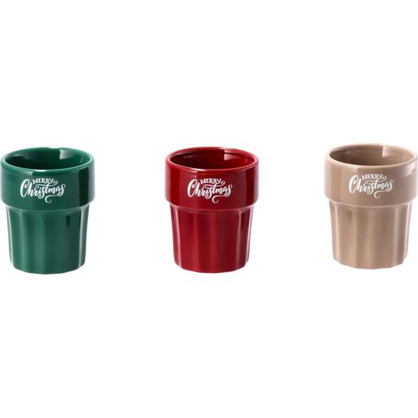Ad Trend Bicchierino Natale Merry Christmas Ass. 90 Ml Rosso o Verde o Beige 1 Pz (1/4)