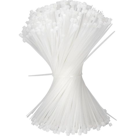 500 Pièces Collier de Serrage Blanc 200 x 2,8 mm Attache Câble Plastique Serre Câbles Électriques pour Cable Management Jardinage (1/5)