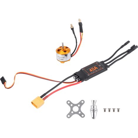 Moteur Brushless 40A KV2200 avec ESC XT60 pour Drone FPV et Hélicoptère RC (1/5)