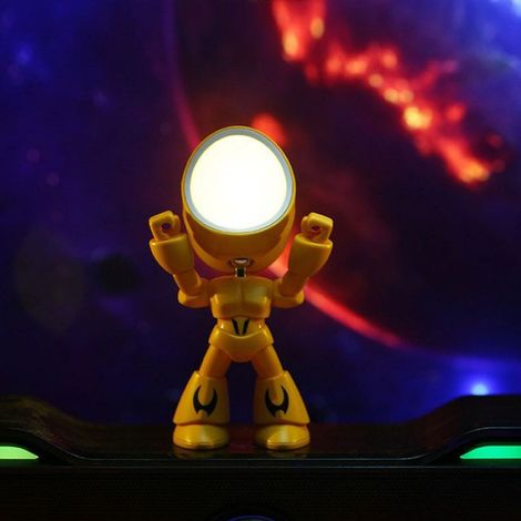 Lampe De Table Robot - LED Blanc Chaud - Réglable Et Magnétique - Pour Bureau Chambre Espace De Travail - 1 Pièce (1/5)