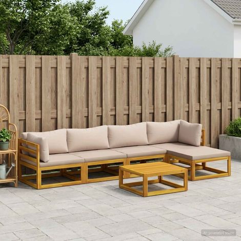 vidaXL Sofa Set 6 pcs Natural Solid Acacia Wood (1/5)