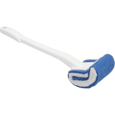 Balai de toilettes à long manche, brosse de nettoyage pour cuvette, WC, baignoire, poils doux, blanc, idéal salon de beauté (1/5)