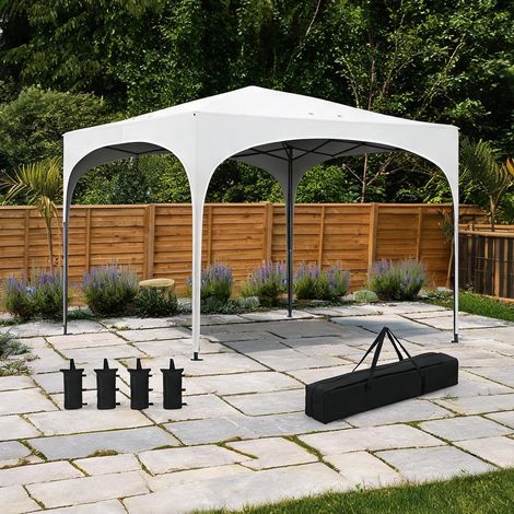 Store banne blanco en tela Oxford Acero 295 x 295 x 255 cm (1/5)