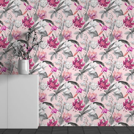 Papier peint panoramique - Motif Fleurs - 130 cm x 81 cm (1/3)